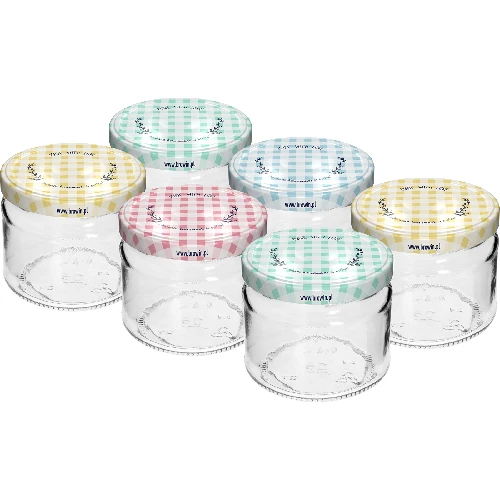 FOODY Wildflower Glass Storage Jars - 6-Pack, 10 oz. - Save 35%