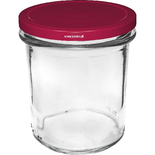 346 ml twist-off jar with burgundy lids - 6 pcs - 2 ['set of jars', ' pickling jars', ' jam jars', ' jam jars', ' jars with screw caps', ' jars fi 82', ' jars with screw caps 6 hooks', ' jars with burgundy caps', ' for preserves', ' for preserves']