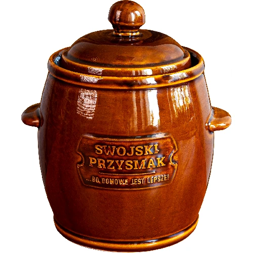 Stoneware 4.5 L – barrel crock pot with lid