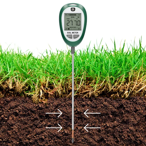 4-in-1 electronic soil tester - 9 ['electronic soil tester', ' ground moisture meter for plants', ' soil moisture meter', ' soil moisture meter for plants', ' soil acidity meter', ' soil insolation meter', ' soil temperature meter', ' optimum conditions for plant growth', ' electronic soil parameter measuring device', ' soil quality meter', ' soil moisture tester', ' multifunctional soil tester', ' modern soil meter for plants']