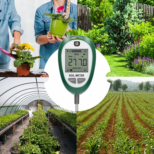 4-in-1 electronic soil tester - 8 ['electronic soil tester', ' ground moisture meter for plants', ' soil moisture meter', ' soil moisture meter for plants', ' soil acidity meter', ' soil insolation meter', ' soil temperature meter', ' optimum conditions for plant growth', ' electronic soil parameter measuring device', ' soil quality meter', ' soil moisture tester', ' multifunctional soil tester', ' modern soil meter for plants']