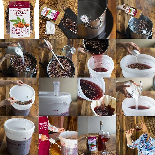 4 SEASONS wine kit - rosehip - 5 ['winemaking kit', ' dried fruit and flowers for wine', ' rosehip wine', ' blend for wine', ' winemaking kit', ' winter wine', ' winter wines', ' dried fruit and flowers for wine', ' dried mass for wine']