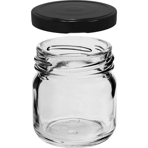 40ml twist off glass jar with coloured lid , Ø43 - 10 pcs. - 3 ['jam jar', ' jar with decorative cap', ' twistoff jar', ' 40 ml jar', ' honey jars']