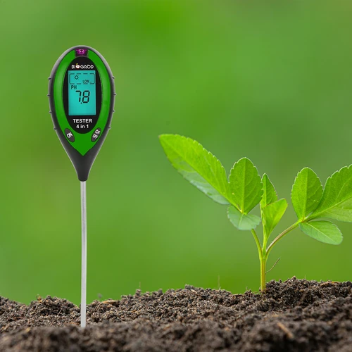 4in1 Electronic soil tester - pH, moisture, light determonation , temperature - 6 ['Electronic soil tester', ' moisture meter for plants', ' soil moisture meter', ' plant moisture meter indoor', ' moisture meter plant', ' plant water meter', ' plant moisture meter', ' soil meter', ' soil moisture sensor', ' water meter for house plants', ' soil moisture tester']