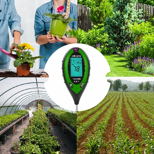 Plant Garden Soil Meter: Light, Moisture, pH, Temperature