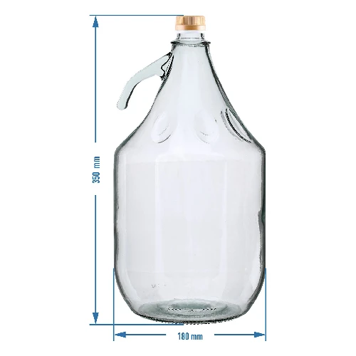 5 L carboy / gallon with screw cap - 4 ['5l bottle', ' fermenting bottle', ' fermenting rack', ' wine rack', ' wine rack', ' wine storage', ' juice bottle']