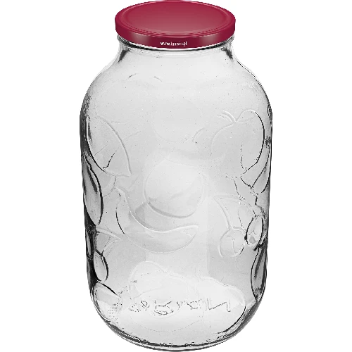 Glass Jar w/ Black Screw Top Lid - 10oz