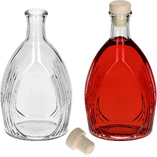 500 ml ‘Bankietowa’ bottle with a stopper - 4 ['bottle', ' bottles', ' bottle for infusion liqueur', ' bottle for moonshine', ' bottle for liquor', ' glass bottle with stopper', ' 500 mL bottle with stopper', ' bottles with stopper', ' wedding reception set', ' banquet bottle']