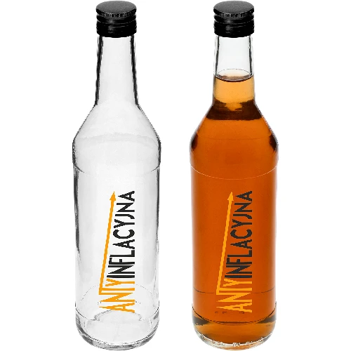 500 ml bottle with screw cap, with “Anti-inflation” print, 4 pcs - 4 ['quince infusion liqueur', ' lemon infusion liqueur', ' cherry infusion liqueur', ' bottle for quince infusion liqueur', ' bottle for infusion liqueurs', ' infusion liqueur bottle', ' bottles for infusion liqueurs', ' bottle with screw cap', ' bottles with print', ' glass with print', ' glass bottles', ' glass bottles with screw caps', ' gift idea', ' glass bottles with funny print', ' bottles for wedding reception']