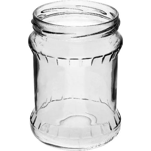 500 ml “Fisz” fluted jar with golden Ø82/6 lid, 6 pcs - 3 ['glass jar', ' large jar', ' jar', ' jar for brine-pickling of cucumbers', ' jar for cucumbers', ' jar for preserves', ' flour jar', ' soup jar', ' 500 ml jar', ' jar with twist-off lid', ' preserve jar', ' jar for preserving food', ' honey jar']