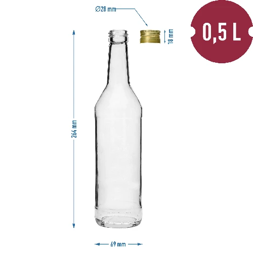 500 ml straight vodka bottle with screw caps - 8 pcs - 7 ['bottles with screw caps', ' bottle with screw cap', ' monopoly bottle', ' monopoly bottles', ' vodka bottle', ' vodka bottles', ' juice bottle', ' juice bottles', ' infusion liqueur bottle', ' infusion liqueur bottles', ' liquor bottles', ' liquor bottle', ' golden caps', ' white bottle', ' bottle with screw cap closure', ' bottles with screw cap closure']