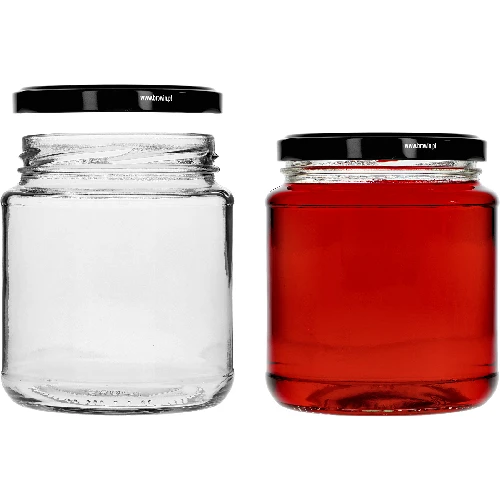 580 ml jar with black Ø82/6 lid - 6 pcs - 3 ['jars', ' jar', ' set of jars', ' containers', ' glass containers', ' storage jars', ' kitchen jars', ' glass jars', ' jars with metal lid', ' jar for food storage', ' jars for preserves', ' jars for herbs', ' jars for coffee', ' jars for tea', ' dishwasher-safe jars', ' glass jar', ' jar with lid', ' set of jars', ' jars for jams']