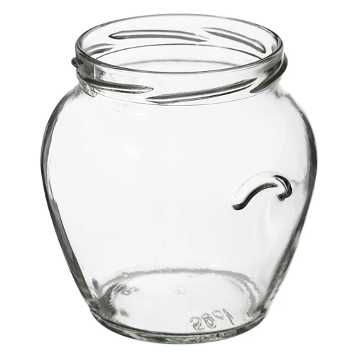 580 ml twist off glass jar with coloured lid Ø82/6 - 6 pcs. - 4 ['preserving jar', ' decorative jar', ' weki', ' compote jar', ' vegetable salad jar', ' marinated vegetable jar', ' marinated mushroom jar', ' jar with decorative cap', ' set of jars', ' 0.5 L jar']