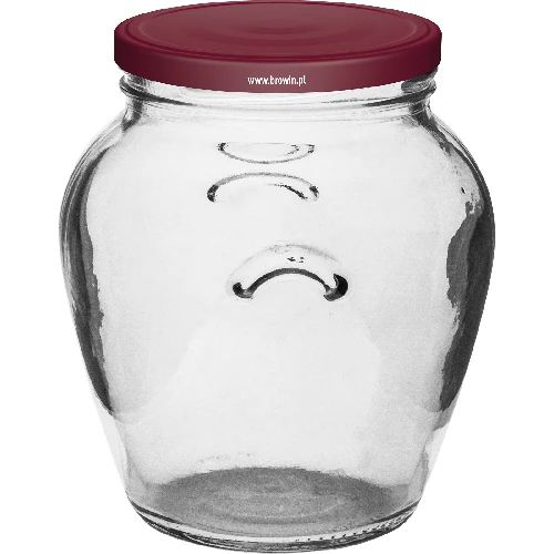 580 ml twist-off jar with burgundy lids - 6 pcs - 2 ['set of jars', ' pickling jars', ' jam jars', ' jam jar', ' jars with screw caps', ' jars fi 82', ' jars with screw caps 6 hooks', ' jars with burgundy caps', ' for preserves', ' Honey jar', '']