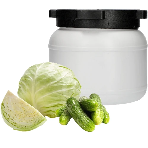 5l Barrel / Drum , white colour - 3 ['barrel for cabbage', ' pickling barrel', ' pickling barrel', ' silage', ' cabbage', ' cucumber', ' barrel with lid']