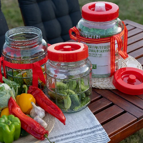 5l gallon / glass carboy with nylon straps and plastic cap for wine making and preserving - 7 ['canning jar', ' jars for preserves', ' regular jar', ' regular jars', ' cheap jars', ' large jar for cucumbers', ' large jar for cabbage']