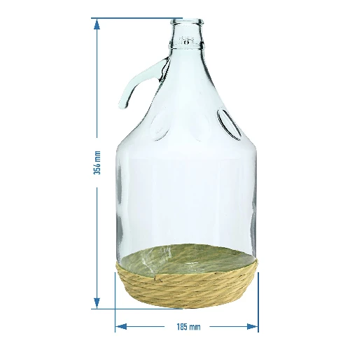 5l wicker wrapped carboy / gallon "Dama" - 2 ['wine demijohn', ' demijohn for wine', ' wine carboy', ' wine bottle', ' bottle for wine', ' wine container', ' tinted glass demijohn for wine', ' tinted glass demijohn', ' tinted glass demijohn for wine', ' 50l wine demijohn', ' 50l wine demijohn castorama', ' 50l demijohn for wine', ' 50l demijohn for wine castorama', ' wine demijohn', ' wine demijohn castorama', ' carboy in wicker', ' carboy in wicker basket ']