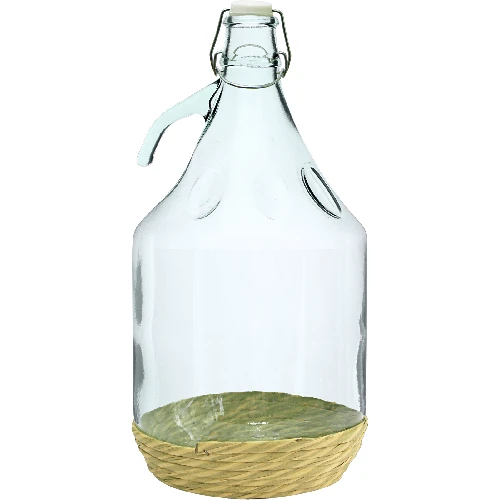 5l wicker wrapped swing top cap carboy / gallon "Dama"  - 1 ['wine demijohn', ' demijohn for wine', ' wine carboy', ' wine bottle', ' bottle for wine', ' wine container', ' tinted glass demijohn for wine', ' tinted glass demijohn', ' tinted glass demijohn for wine', ' 50l wine demijohn', ' 50l wine demijohn castorama', ' 50l demijohn for wine', ' 50l demijohn for wine castorama', ' wine demijohn', ' wine demijohn castorama', ' carboy in wicker', ' carboy in wicker basket ']