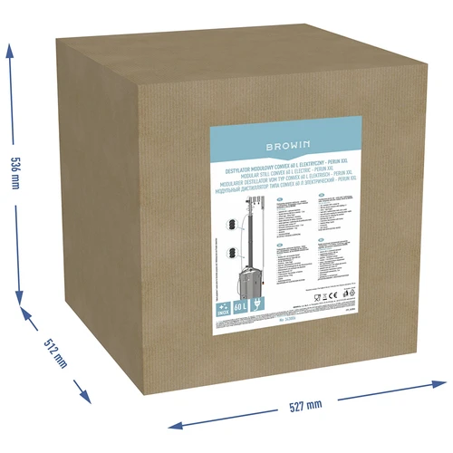 60 L modular electric Convex still - Perun XXL - 17 ['Browin still', ' modular stills', ' still with clarifiers', ' modular still', ' clarifiers for stills', ' pure distillate', ' kit for distilling', ' convex lid', ' convex lid', ' distillation container with lid', ' distillation kit', ' expandable distillation kit', ' distillation on various heat sources', ' 60 L still', ' cold fingers']