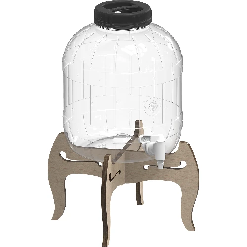 8 L shatterproof jar with tap and two-sided wooden stand - 2 ['shatterproof jar', ' plastic jar', ' lemonade jar', ' punch jar', ' jar on stand', ' jar with tap', ' citronade', ' lemonade', ' punch', ' sangria', ' jar placed on stand', ' drink jar', ' infusion liqueur jar', ' jar for Christmas dried stewed fruit drink', ' liquor jar']