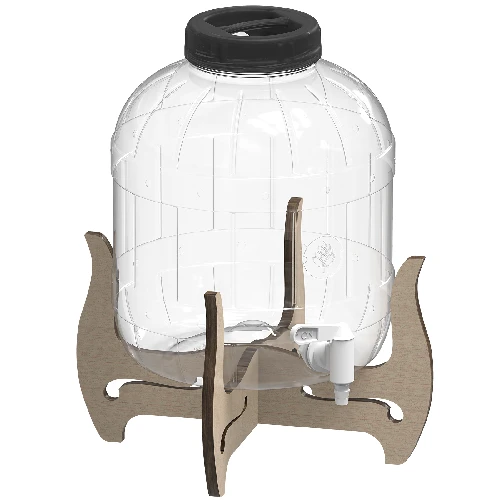 8 L shatterproof jar with tap and two-sided wooden stand - 4 ['shatterproof jar', ' plastic jar', ' lemonade jar', ' punch jar', ' jar on stand', ' jar with tap', ' citronade', ' lemonade', ' punch', ' sangria', ' jar placed on stand', ' drink jar', ' infusion liqueur jar', ' jar for Christmas dried stewed fruit drink', ' liquor jar']