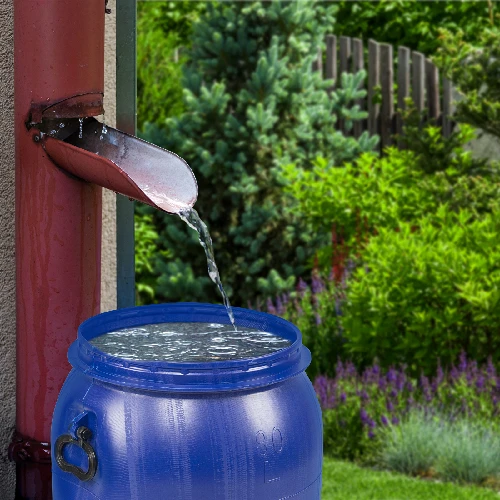 80 L Barrel / Drum with clamp ring, blue colour - 14 ['pickling barrels', ' cucumber barrel', ' cabbage barrel', ' cucumber pickling barrel', ' cabbage pickling barrel', ' rain barrel', ' rain barrel', ' barrel for collecting rainwater', ' lockable barrel', ' food barrel', ' barrel with clamping ring', ' plastic barrel', ' good barrel', ' blue barrel']