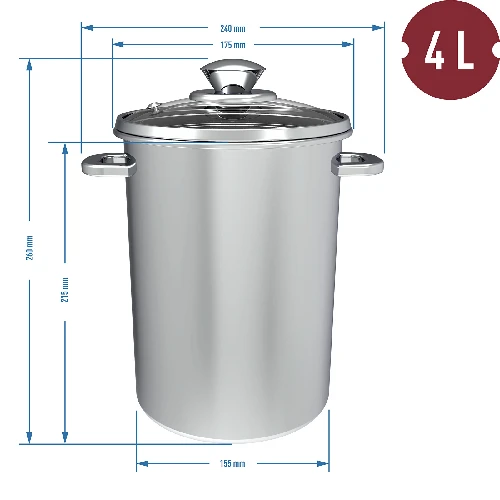 Multifunctional Pot with Basket & Ham Maker Stainless Steel 313515