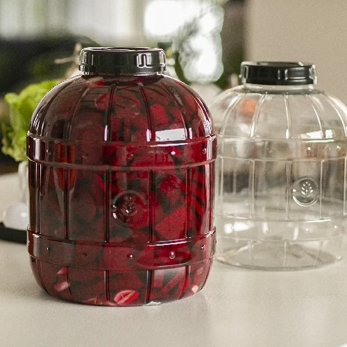 A multifunctional 10 L jar with a black twist-off lid - 10 