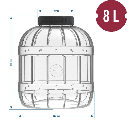 A multifunctional 8 L jar with a black twist-off lid - 3 