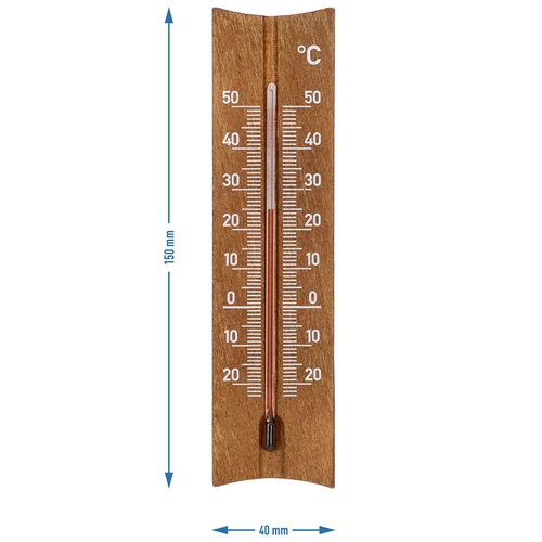 A room thermometer with a pattern (-20°C to +50°C) 15cm, bronze - 5 ['indoor thermometer', ' room thermometer', ' thermometer for indoors', ' home thermometer', ' thermometer', ' wooden room thermometer', ' thermometer legible scale', ' thermometer with reinforced capillary']