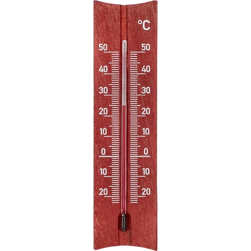 A room thermometer with a pattern (-20°C to +50°C) 15cm, mahogany  - 1 ['indoor thermometer', ' room thermometer', ' thermometer for indoors', ' home thermometer', ' thermometer', ' wooden room thermometer', ' thermometer legible scale', ' thermometer with reinforced capillary']