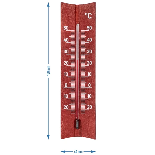 A room thermometer with a pattern (-20°C to +50°C) 15cm, mahogany - 5 ['indoor thermometer', ' room thermometer', ' thermometer for indoors', ' home thermometer', ' thermometer', ' wooden room thermometer', ' thermometer legible scale', ' thermometer with reinforced capillary']