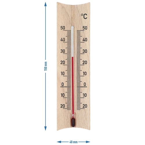 A room thermometer with a pattern (-20°C to +50°C) 15cm mix - 6 ['indoor thermometer', ' room thermometer', ' thermometer for indoors', ' home thermometer', ' thermometer', ' wooden room thermometer', ' thermometer legible scale', ' thermometer with reinforced capillary']