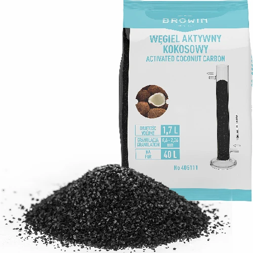 Activated carbon Activsorb 1,7 L (860 g) - 4 ['activated carbon', ' activated carbon how to use', ' distillate purification', ' activated carbon', ' for alcohol', ' for moonshine purification', ' for the garden', ' activated carbon for forests in a jar', ' Coobra']