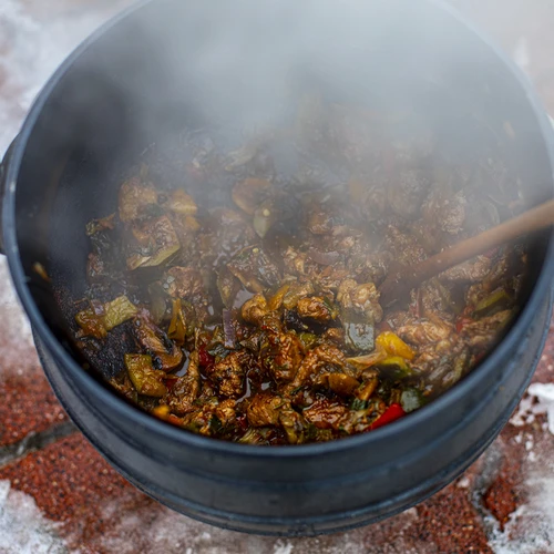 African cauldron, cast iron, 7 L - Safari - 18 ['cast iron cauldron', ' campfire cauldron', ' gypsy cauldron', ' Hungarian cauldron', ' goulash from cauldron', ' grill']