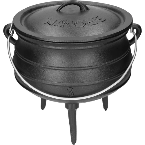 African cauldron, cast iron, 7 L - Safari - 4 ['cast iron cauldron', ' campfire cauldron', ' gypsy cauldron', ' Hungarian cauldron', ' goulash from cauldron', ' grill']