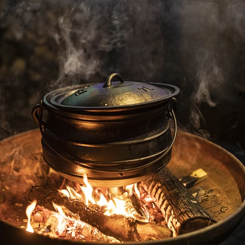 African cauldron, cast iron, 7 L - Safari - 21 ['cast iron cauldron', ' campfire cauldron', ' gypsy cauldron', ' Hungarian cauldron', ' goulash from cauldron', ' grill']