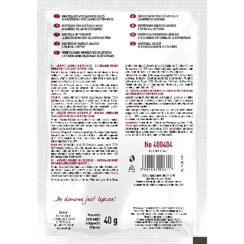 Aromatic Bayanus Multicomplex starter kit for wine, 40 g - 2 ['bayanus yeast', ' bayanus varieties', ' winemaking yeast', ' 18% wine', ' yeast+nutrient', ' for fruit wines', ' for 50 L of wine', ' wine recipe', ' fermentation in pulp', ' strong wine', ' pectolytic enzyme']