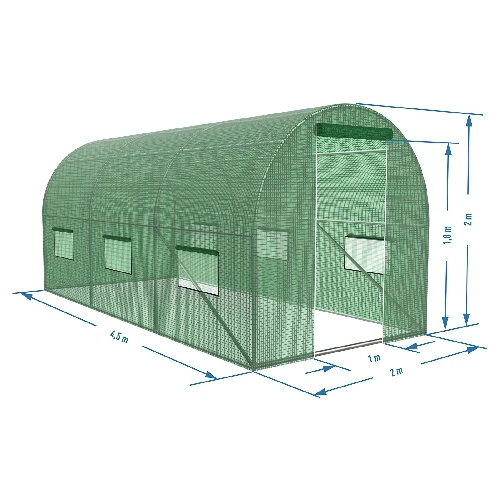 Backyard greenhouse (plastic) 2x4.5x2 m - 15 ['greenhouse', ' backyard greenhouse', ' tunnel', ' plastic tunnel', ' backyard tunnel', ' robust backyard greenhouses', ' home greenhouse', ' backyard greenhouse price']