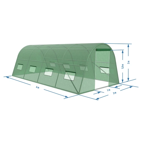 Backyard greenhouse (plastic) 3x6x2 m - 16 ['backyard greenhouse', ' backyard tunnel', ' plastic greenhouse', ' tunnel', ' plastic tunnel', ' tunnel made of plastic', ' small backyard greenhouse', ' large backyard greenhouse', ' robust backyard greenhouses', ' closed plastic greenhouse', ' backyard greenhouse with windows', ' home greenhouse', ' backyard hothouse']