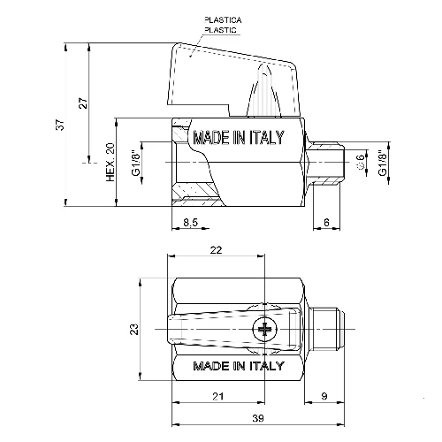 Ball valve 1/8 - 3 ['distillers accessories', ' modular distillers', ' head', ' reflux', ' distillers valves']