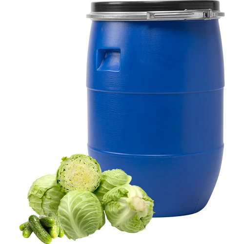 Barrel for cabbage 60 L, with a pressure band, blue, Sterk - 2 ['pickling barrels', ' barrels for pickles', ' cucumber barrel', ' cabbage barrel', ' barrel for cucumber pickling', ' barrel for cabbage pickling', ' sealed barrel', ' food barrel', ' plastic barrel', ' barrel from plastic', ' good barrel', ' capacious barrel', ' blue barrel', ' airtight barrel', ' barrel with band', ' barrel with pressure band', ' barrel with lid', ' barrel with steel band', ' rainwater barrel', ' barrel for rainwater', ' 60-litre barrel']