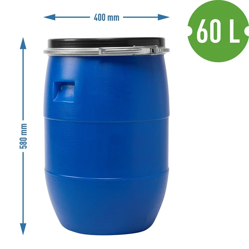 Barrel for cabbage 60 L, with a pressure band, blue, Sterk - 9 ['pickling barrels', ' barrels for pickles', ' cucumber barrel', ' cabbage barrel', ' barrel for cucumber pickling', ' barrel for cabbage pickling', ' sealed barrel', ' food barrel', ' plastic barrel', ' barrel from plastic', ' good barrel', ' capacious barrel', ' blue barrel', ' airtight barrel', ' barrel with band', ' barrel with pressure band', ' barrel with lid', ' barrel with steel band', ' rainwater barrel', ' barrel for rainwater', ' 60-litre barrel']