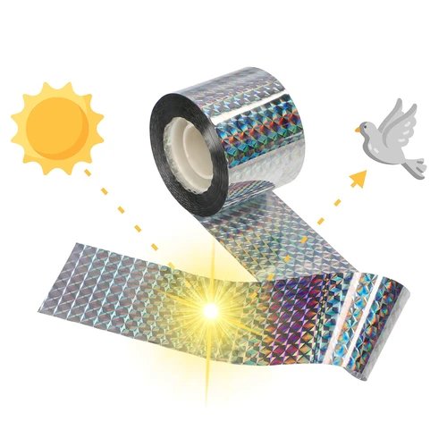 Bird repellent - reflective tape, 80 m - 5 ['bird repellent', ' bird tape', ' reflective bird tape', ' reflective tape to repel pigeons', ' bird repellents for the balcony', ' terrace', ' garden and orchard', ' bird repellent tapes', ' protection against birds', ' protection against pigeons', ' protection of facades against birds', ' bird repellent', ' clean windowsill', ' long reflective tape', ' effective protection against pigeons', ' birds', ' reflective tape to repel birds', ' 80 m tape to repel birds', ' how to effectively repel birds', ' good repellent tape', ' bird-safe repellents', ' recommended bird repellents']