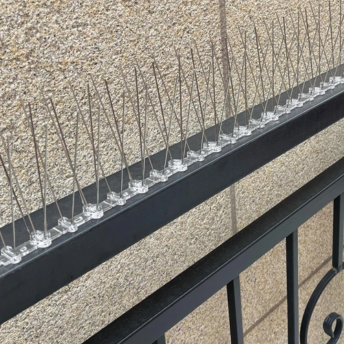 Bird spikes, on a plastic strip, 10 pcs. - 13 ['bird repellent', ' bird spikes', ' bird spikes', ' metal spike repellent', ' steel pigeon spikes', ' windowsill spikes', ' bird spike strip', ' bird spike strip', ' plastic bird strips', ' bird protection', ' pigeon protection', ' facade protection against birds', ' bird repellent', ' clean windowsill', ' spikes on a plastic strip', ' set of bird spikes', ' effective protection against pigeons', ' birds', ' bird repellent spikes', ' bird repellent strips', ' how to effectively repel birds', ' bird-safe spikes', ' bird-safe spike strips']