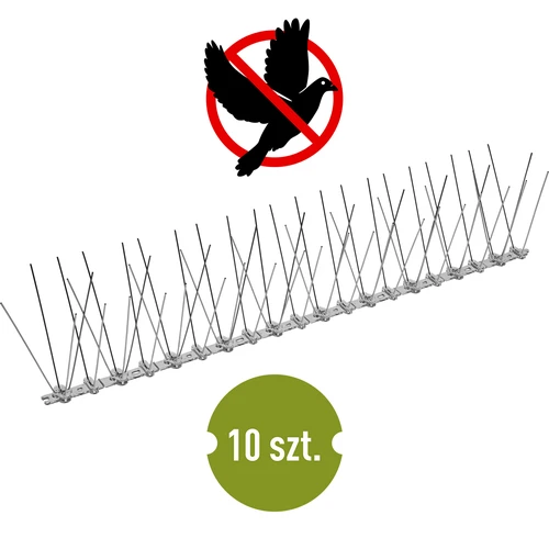 Bird spikes, on a plastic strip, 10 pcs.  - 1 ['bird repellent', ' bird spikes', ' bird spikes', ' metal spike repellent', ' steel pigeon spikes', ' windowsill spikes', ' bird spike strip', ' bird spike strip', ' plastic bird strips', ' bird protection', ' pigeon protection', ' facade protection against birds', ' bird repellent', ' clean windowsill', ' spikes on a plastic strip', ' set of bird spikes', ' effective protection against pigeons', ' birds', ' bird repellent spikes', ' bird repellent strips', ' how to effectively repel birds', ' bird-safe spikes', ' bird-safe spike strips']