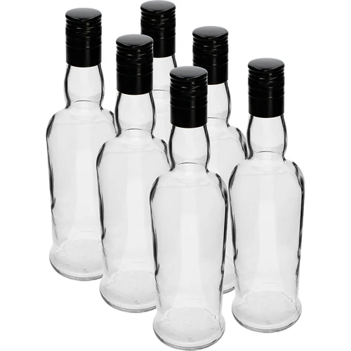 ‘Captain’s’ 500 ml bottle with a screw cap - 6 pieces  - 1 ['whisky bottle', ' bottle glass', ' homemade wine bottle', ' transparent bottle', ' bottle with cap', ' 500 ml bottle', ' monopoly bottle']