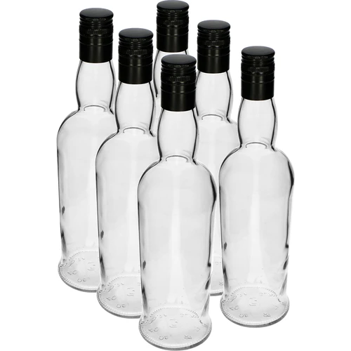 ‘Captain’s’ 700 ml bottle with a screw cap - 6 pieces  - 1 ['whisky bottle', ' bottle glass', ' homemade wine bottle', ' transparent bottle', ' bottle with cap', ' 700 ml bottle', ' monopoly bottle']