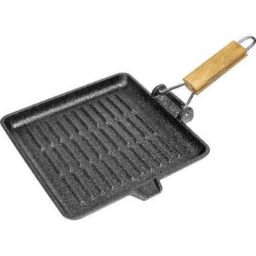 Hemoton 1pc Frying Pan Cast Iron Grill Pan Grill Accessories Non- Stick  Baking Dishes Cast Iron Grill Pot Kabob- Grill Pan Steak Grill Pan Folding