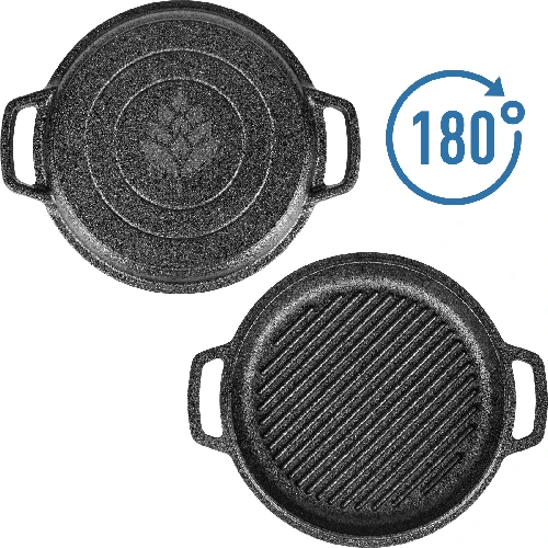 Cast iron pot with a pan, 3,5 l - 6 ['grill']